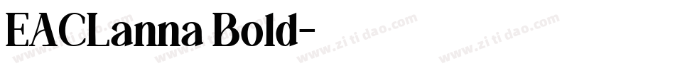 EACLanna Bold字体转换